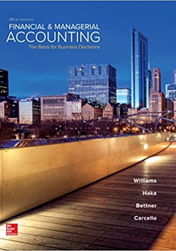 Williams's Financial and managerial accounting test bank