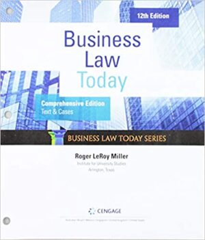 business law today 12th edition miller test bank